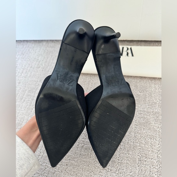 Zara Black Heeled Mules - Picture 4 of 4